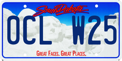 SD license plate 0CLW25