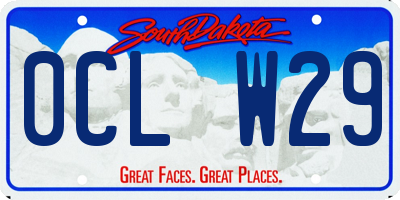 SD license plate 0CLW29