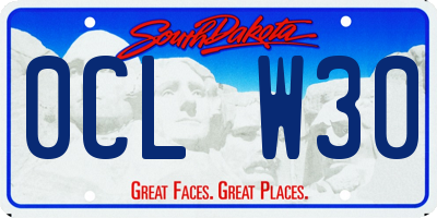 SD license plate 0CLW30