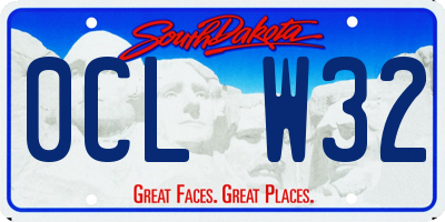 SD license plate 0CLW32