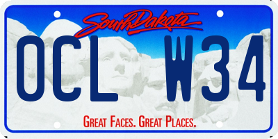 SD license plate 0CLW34