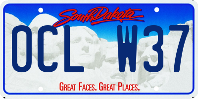 SD license plate 0CLW37