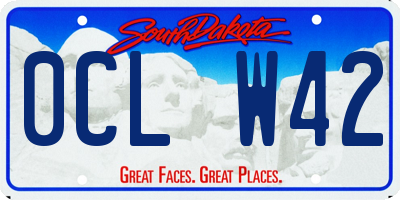 SD license plate 0CLW42