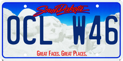 SD license plate 0CLW46