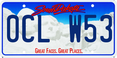 SD license plate 0CLW53