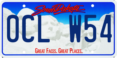 SD license plate 0CLW54
