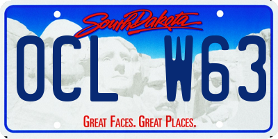 SD license plate 0CLW63