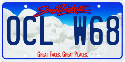 SD license plate 0CLW68