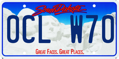 SD license plate 0CLW70