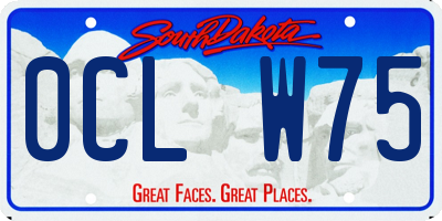 SD license plate 0CLW75