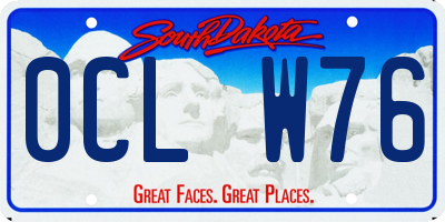 SD license plate 0CLW76