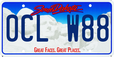 SD license plate 0CLW88