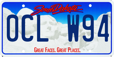 SD license plate 0CLW94