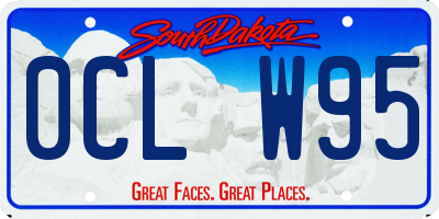 SD license plate 0CLW95