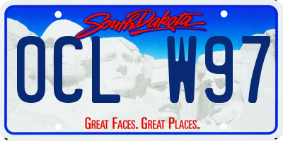 SD license plate 0CLW97