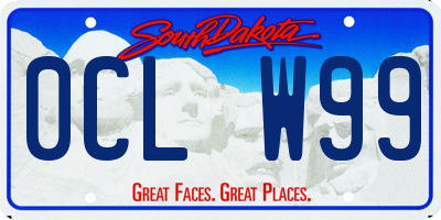 SD license plate 0CLW99