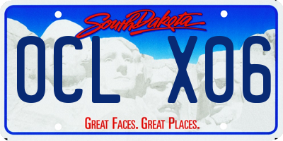 SD license plate 0CLX06