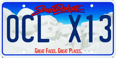 SD license plate 0CLX13