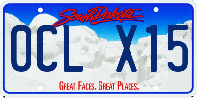 SD license plate 0CLX15