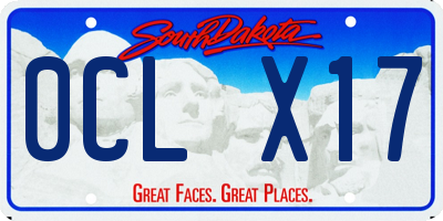 SD license plate 0CLX17