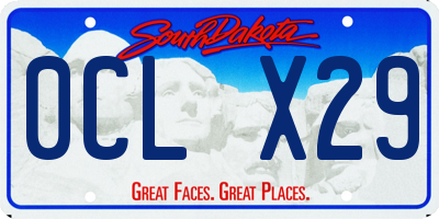 SD license plate 0CLX29