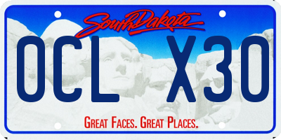 SD license plate 0CLX30