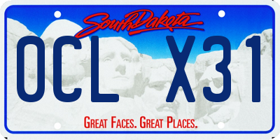 SD license plate 0CLX31