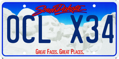 SD license plate 0CLX34