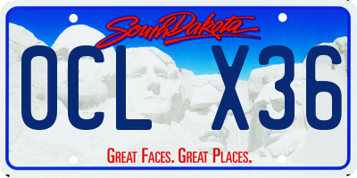 SD license plate 0CLX36