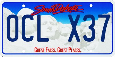 SD license plate 0CLX37