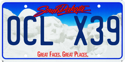 SD license plate 0CLX39