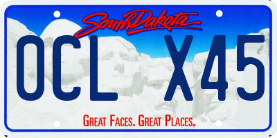 SD license plate 0CLX45