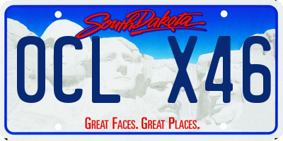 SD license plate 0CLX46