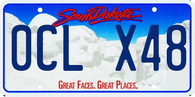 SD license plate 0CLX48