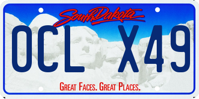 SD license plate 0CLX49