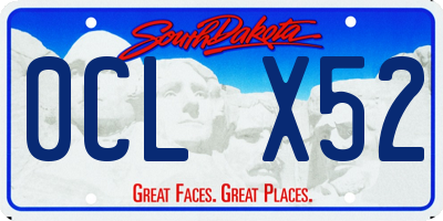 SD license plate 0CLX52