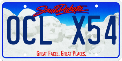 SD license plate 0CLX54