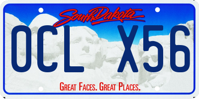 SD license plate 0CLX56