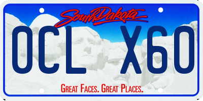 SD license plate 0CLX60