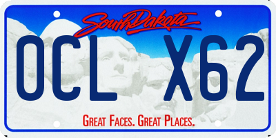 SD license plate 0CLX62