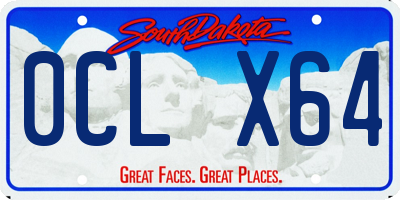 SD license plate 0CLX64