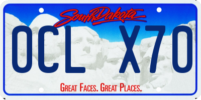SD license plate 0CLX70