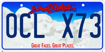 SD license plate 0CLX73