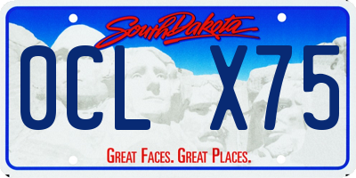SD license plate 0CLX75