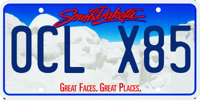 SD license plate 0CLX85