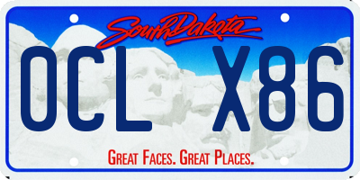 SD license plate 0CLX86