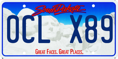 SD license plate 0CLX89