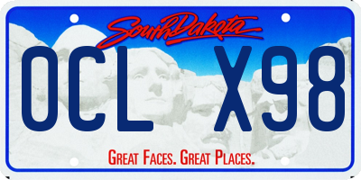 SD license plate 0CLX98