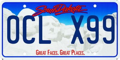 SD license plate 0CLX99