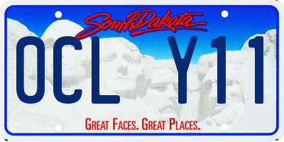 SD license plate 0CLY11